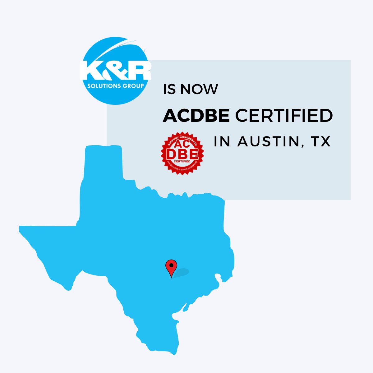 Krsolvingit's tweet image. K&amp;amp;R Solutions Group is proud to announce we are now ACDBE certified in Austin Texas! 🙌
.
.
.
#krsolutionsgroup #fabricgraphics #tensionfabric #seglightbox #womenowned #acdbe