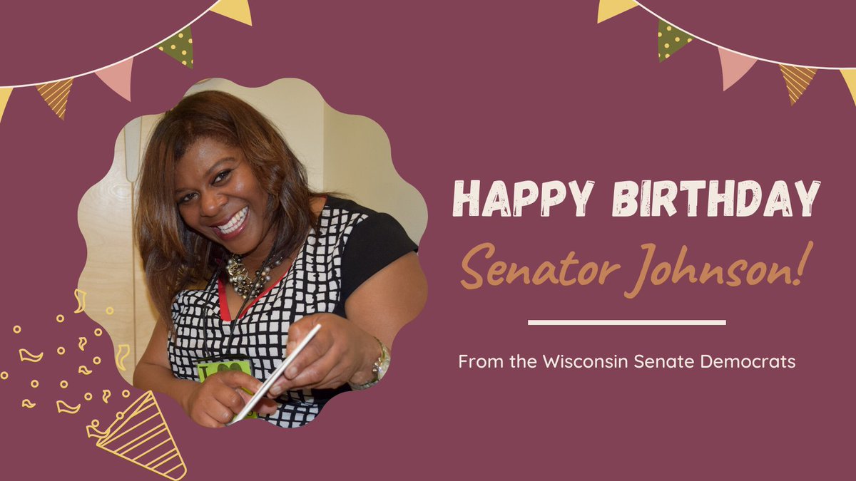 Happy Birthday to my friend and colleague, <a href="/StateSenLaTonya/">LaTonya Johnson</a>! We are so grateful to have you in our caucus. I hope you have a fantastic day celebrating!