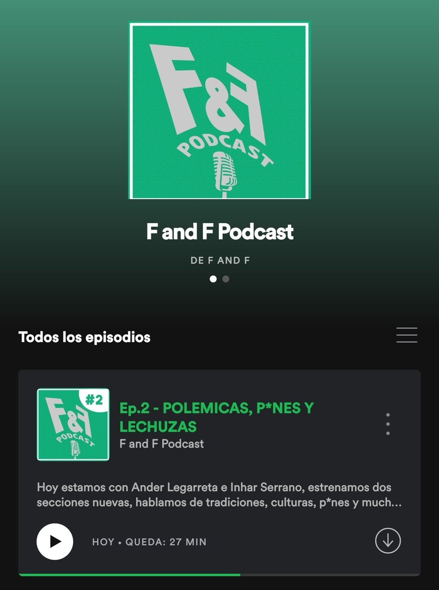 FandF_podcast's tweet photo. Ep.2 ya en Spotify

https://t.co/6YWxPgjVRh https://t.co/x8ClfPzzdB