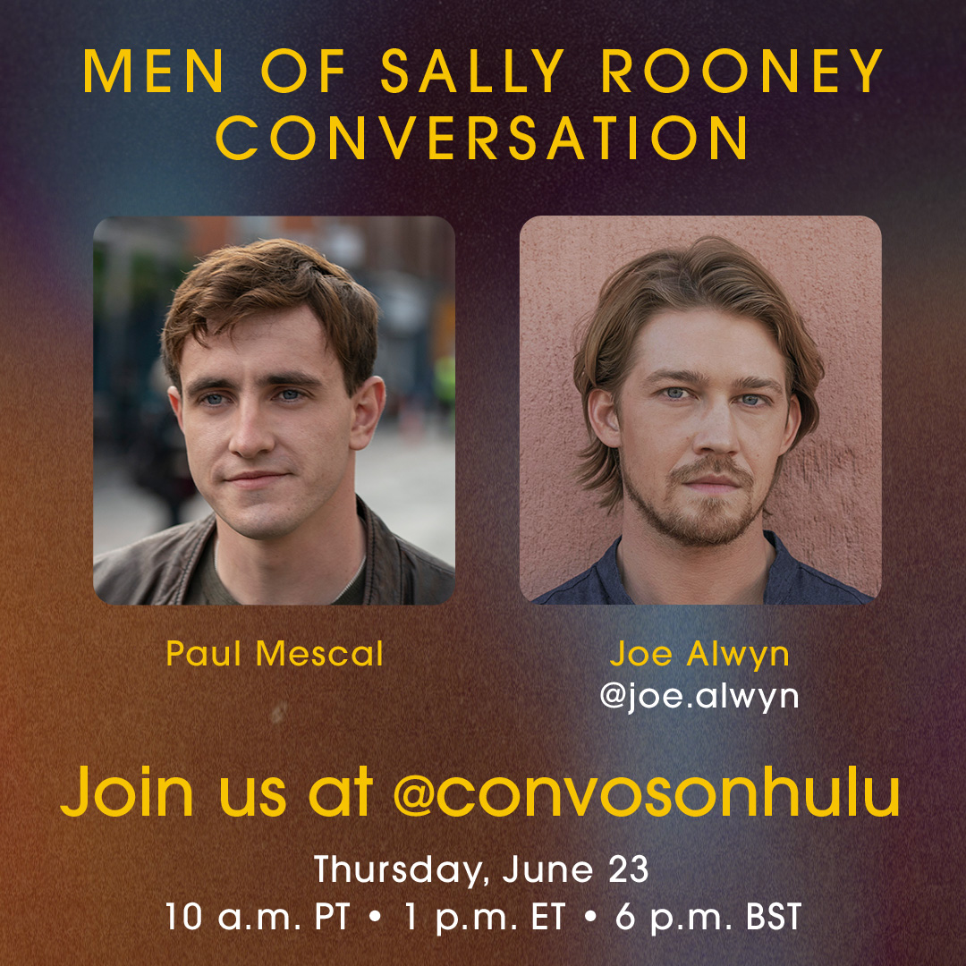 Hear from the men of the Rooneyverse! Don't miss an exclusive chat with <a href="/josalw/">Joe Alwyn</a> and <a href="/mescal_paul/">Paul Mescal</a> tomorrow, as they talk about #ConversationswithFriends and #NormalPeople. ❤️