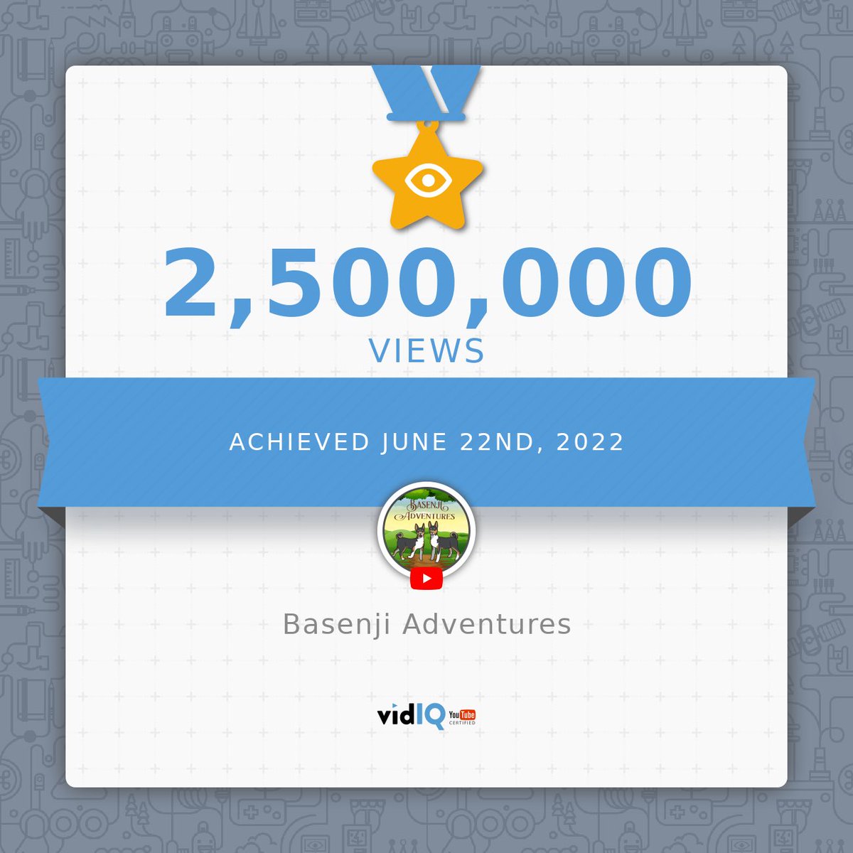 BasenjiAdvnturs's tweet photo. Our channel has gotten 2,500,000 views! 😮🎉
https://t.co/nvvDP6x9OK
#dog #BasenjiAdventures #dogsoftwitter #basenji #barkless #DogOfTheDay #YouTube #vlog https://t.co/Ykw2TYomVh