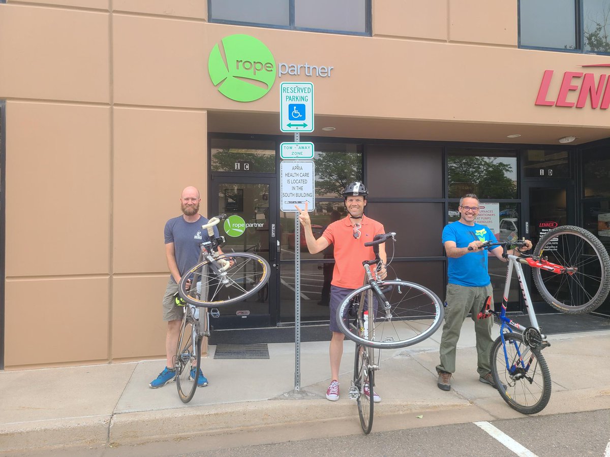 RopePartner's tweet image. At Rope Partner, our work is driven by our passion and we act with care for our people, clients &amp;amp; planet. In that spirit, our team participated in Bike to Work Day hosted by @DRCOGorg 🚴‍♀️🚵‍♀️🚴‍♂️🚵‍♂️ #BikeToWorkDay