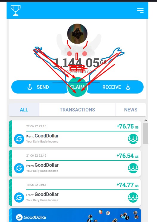 's tweet image. to start using $FUSE @Fuse_network ,in your #metamask. the Easiest way is , by Claiming @gooddollarorg #gooddollar ..aaand, You get some $FUSE for block fees
Use my invite link and receive an extra 50 G$ bonus:
@cctip_com draw 14.6 LUNC 50 #FUSED_DOLLARS
wallet.gooddollar.org/?inviteCode=36…