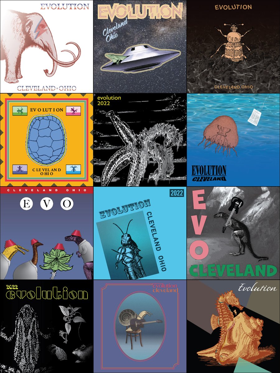 asngrads's tweet image. We are excited for Evolution 2022 #Evol2022 and hope you all are too! In honor of the conference being in Cleveland, we made some rock and roll album covers with original drawings from the American Naturalist. 

1/9