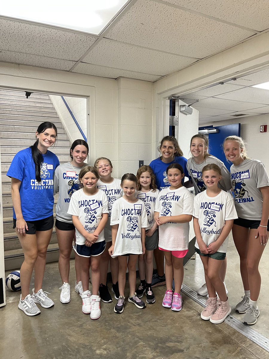 ChoctawVB's tweet photo. Last day of kids camp with all of our little teams!!! We had the best time!! CVB🏐 https://t.co/dtyVgPZI6n