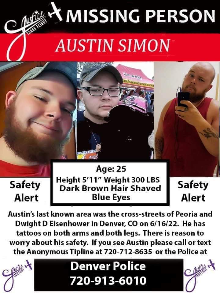 Please share! This is my hubby's family. #AustinSimon from Louisiana, but has been in Denver, CO for the past few months, possibly living in the streets. Last known location somewhere between the Motel 6 & the airport.