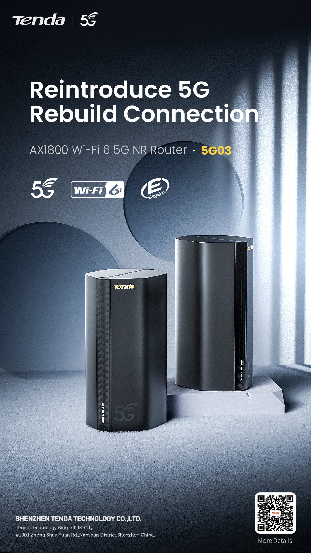 5G03 AX1800 Wi-Fi 6 5G NR Router_Tenda-All For Better NetWorking