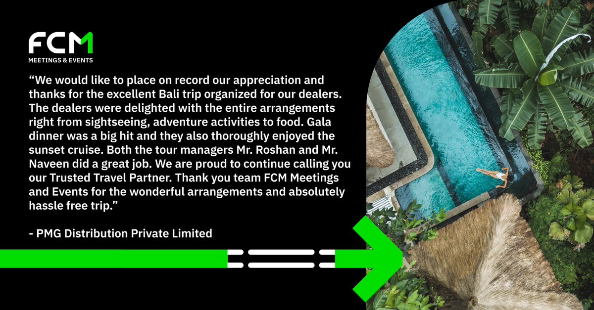 MiceFcm's tweet photo. Feedback like this makes it all worthwhile!💚
Our focus has always been to understand the needs of our clients and deliver experiences that create memories. Here is what one of our estemeed customers has to say about us. Read more 👇 https://t.co/Wz1ZdPgyCr