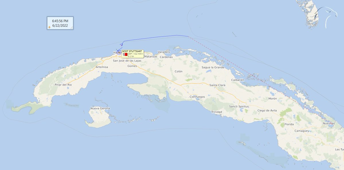 FlconEYES's tweet photo. ⚓️#ScotStuttgart #IMO9274549 9274549
Entregó en #Nuevitas desde #Jamaica, ahora en espera dentro de la bahía de la #Habana.
#HappeningNow #OSINTCuba #cubarcos #Cuba #22Jun https://t.co/z7uKa0QFyK