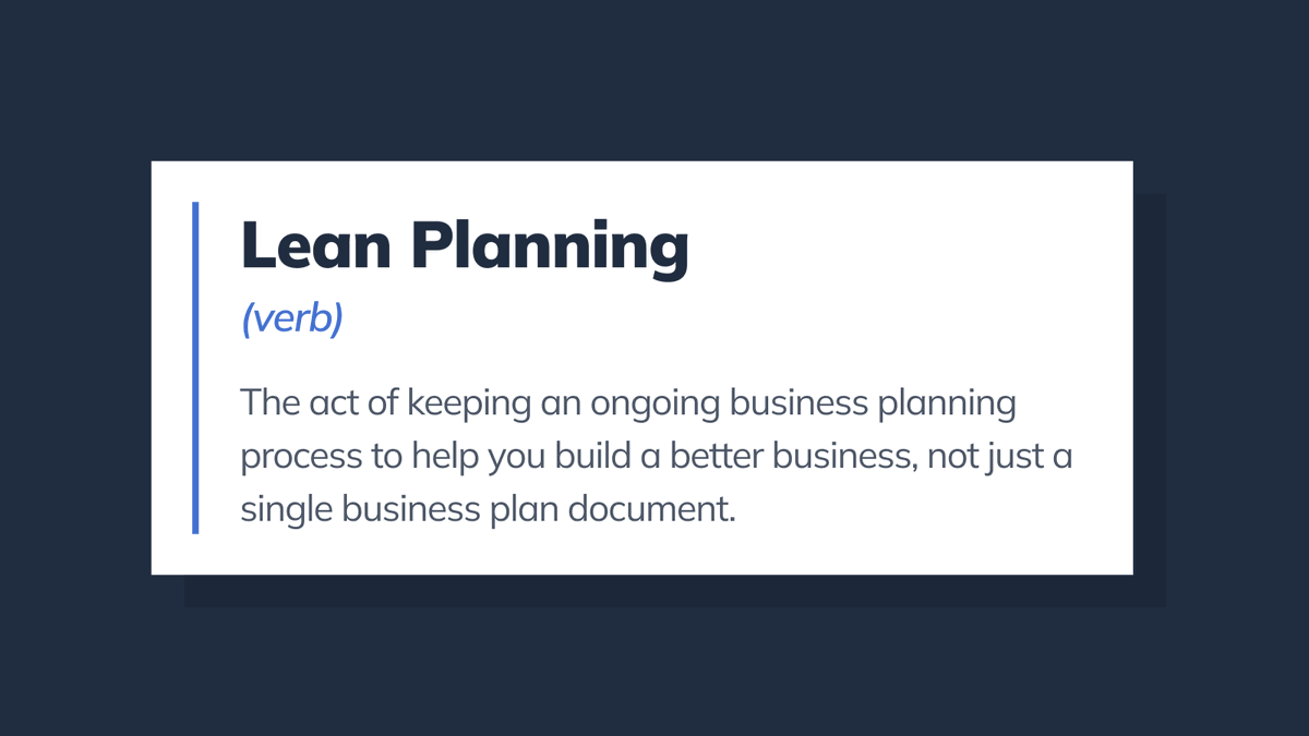 Bplans's tweet photo. Lean Planning helps your #businessplan become a living breathing document that grows along with your company. 📈 Read why we like #LeanPlanning in this mini 🧵 : https://t.co/UkzyarBcgI