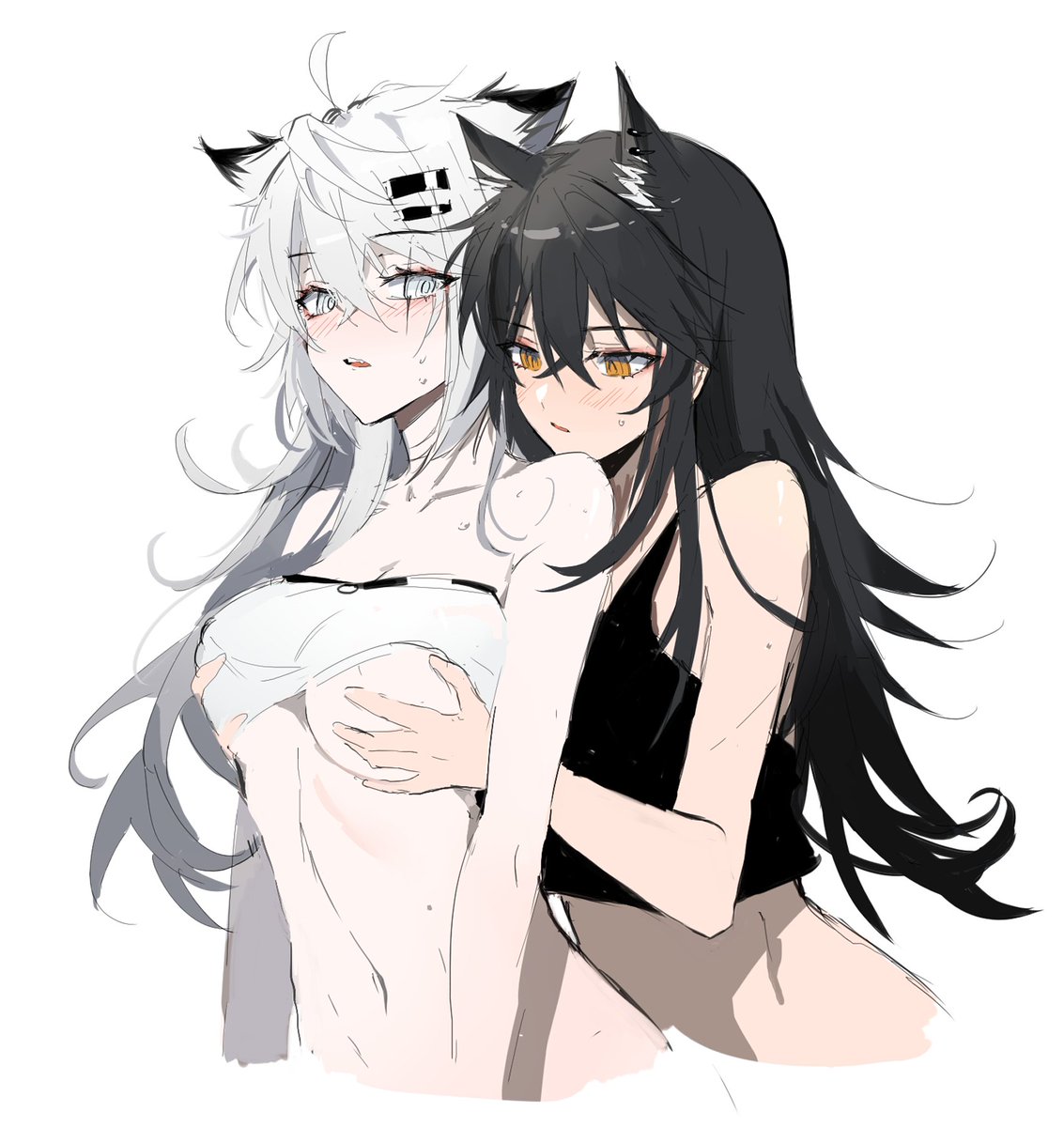 PeacefulAyumi's tweet photo. Looking back to the reader-

"W-What...are you doing there exactly?" https://t.co/mqzwHlrf0Y
