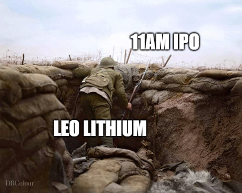 $LLL Leo Lithium IPO today...