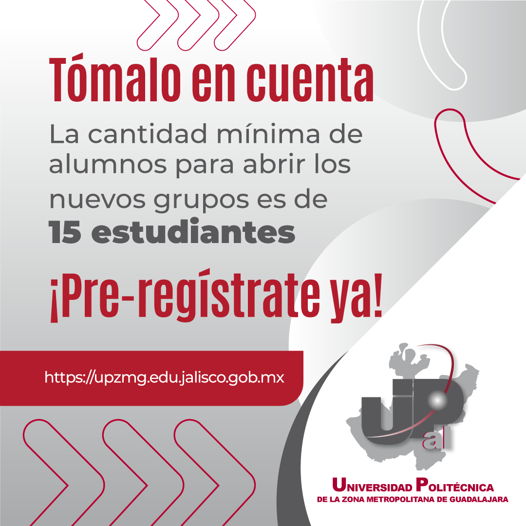 Conoce los pormenores del proceso de la convocatoria 2022
upzmg.edu.jalisco.gob.mx/aspirantes/pro…
La #UPZMG es la fuerza que promueve la ciencia.