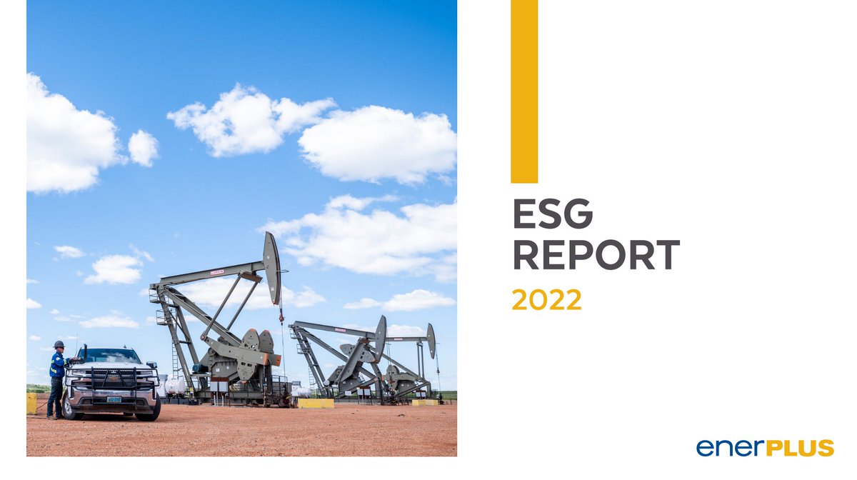#Enerplus today announced the release of our 2022 #ESG report, which provides an update on our environmental, social and governance initiatives. The 2022 ESG report is available here: ow.ly/IF1450JFgqo