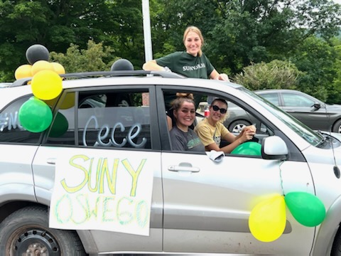 CrystalLTrask's tweet photo. Some things from COVID are with keeping... like the senior parade! Students decorated their cars, picked up their caps and gowns then drove through town under the congratulatory banner escorted by local emergency services and, of course, THE BULLDOG! 

1 day closer 🎓 https://t.co/pmgIAnxKPN