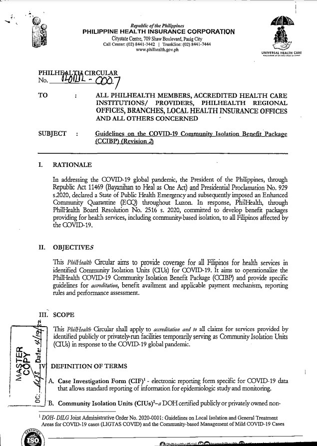 PhilHealth on Twitter "PhilHealth Circular No. 20220007 Guidelines on