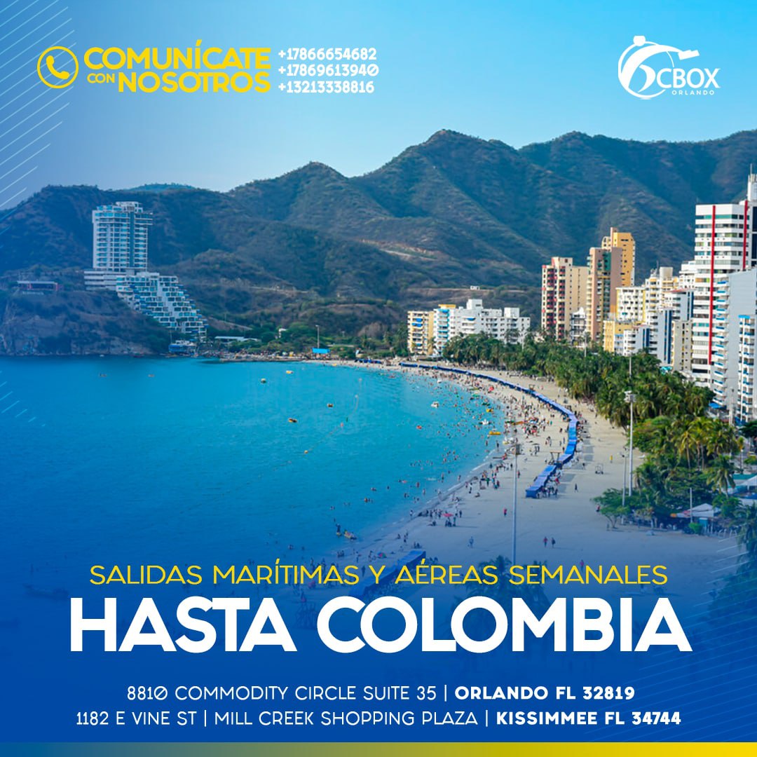 cboxorlando's tweet photo. Colombia, tenemos buenas noticias 📣

Ahora llegamos a ustedes con salidas aéreas y marítimas que van hasta la ciudad que elijas. Como siempre, con nuestro sello de calidad, seguridad y transparencia en cada envío. 

#CBOXOrlando https://t.co/0CI1MTFNoh