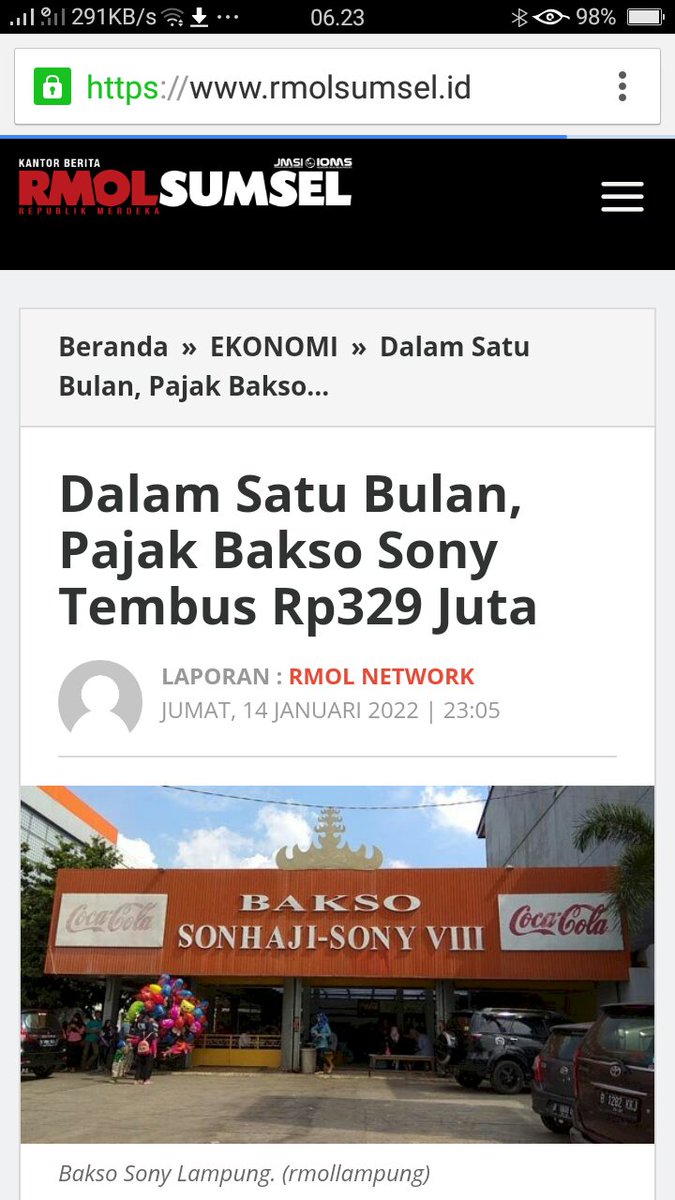 Bu mega gk tau ya pajak tukang bakso ada yg besar 329jt lo sebulan, masih diremehkan keberadaan tukang bakso.