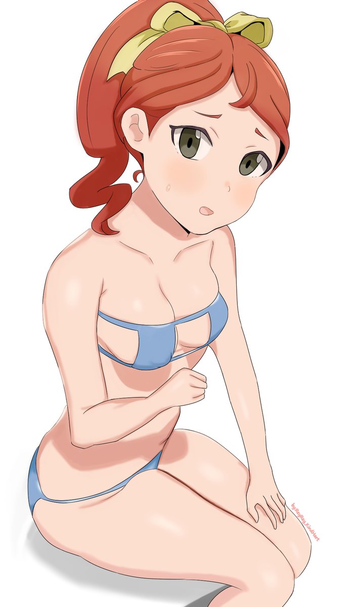 ReyRey_KindHart's tweet photo. Hannah on a summer day, hope you enjoy it ~
the context "Ummm...what with that look?"
#LWA_jp 
#LittleWitchAcademia https://t.co/PZzGnc3zaH