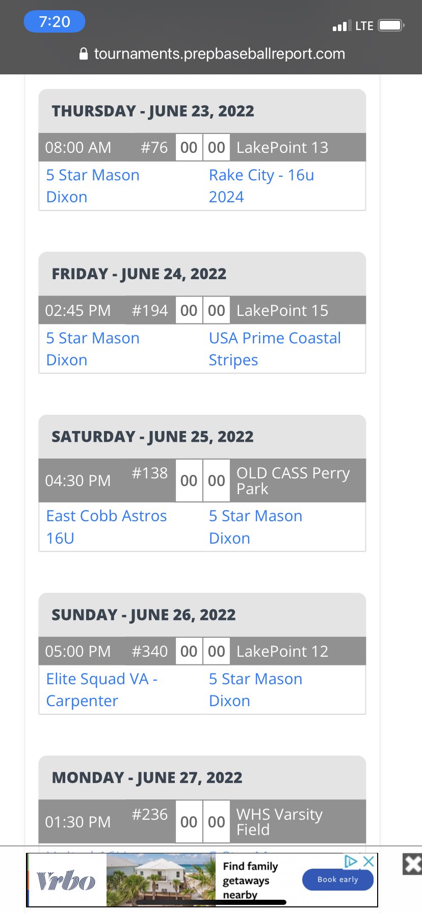 5 Star Mason Dixon on Twitter "PBR National Championships 16U Begin