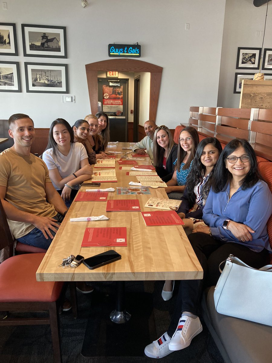 Best quarterly meeting and send off to <a href="/ChelsaDoucette/">Chelsa Doucette</a> on her new role.  Team 5636 will miss you! #surprise #reunited @DylanTufford_TD <a href="/courtneyreade4/">Courtney Reade 🌻</a> <a href="/wenzhxin93/">Miranda_Wen_TD</a>