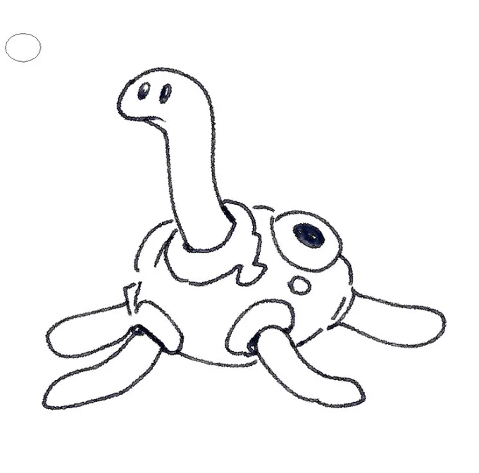 最近の掘り出し物 なんか通話中にサークルメンバーから言われて描いた本気の†ツボツボ†とかバイクのかいた饕餮談義してた 