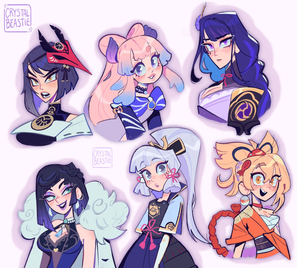 CrystalBeastie's tweet photo. Some Inazuma girls (and Yelan)
#genshinimpact https://t.co/cHmAQffm0h