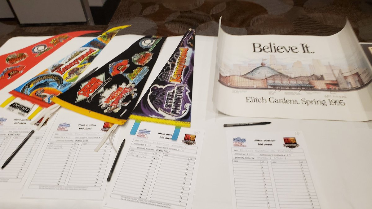 aceonlineorg's tweet photo. So many auction items (supporting our Preservation efforts) at the #CoasterCon 44 Banquet.  #RideWithACE #RollerCoasterMonth #PreservationCounts https://t.co/xnWpMi7FzC