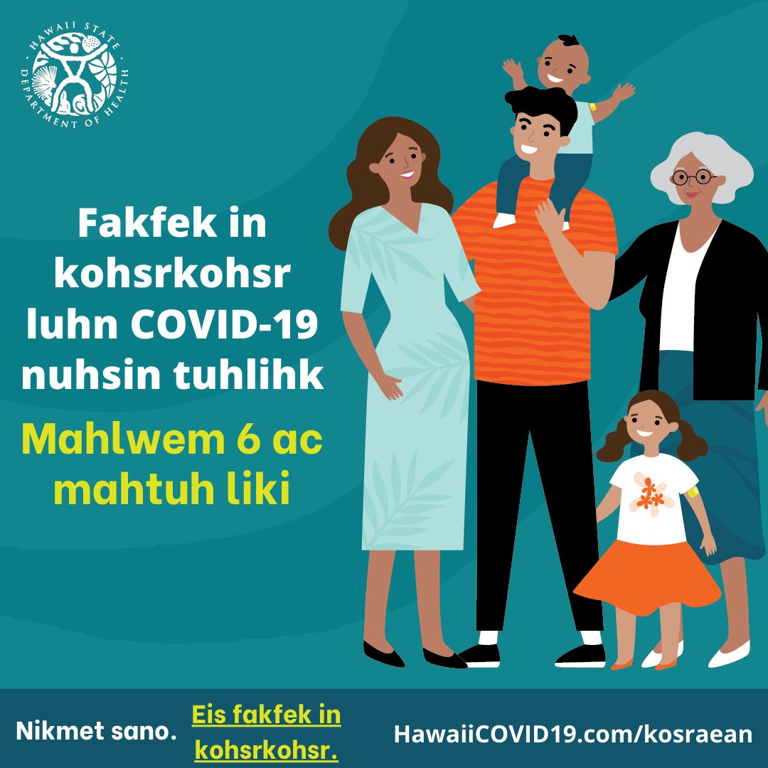 GenHawaii's tweet image. “We know millions of parents and caregivers are eager to get their young children vaccinated, and with today’s decision, they can.”    - Dr. Rochelle P. Walensky 👩‍⚕️ 

#Chuukese #Marshallese #Pohnpeian #Kosraen and #Yapese
#GetVaccinated #HIGotVaccinated @HawaiiDOH