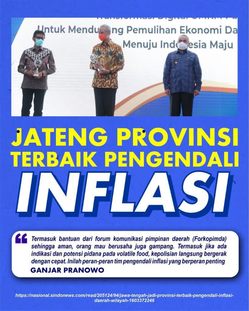 Kangaby513's tweet photo. Keren Prestasi Ganjar jateng menjadi inflasi terbaik pada masanya. https://t.co/pcc202TCz3