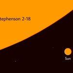 Image for the Tweet beginning: Size comparison between the sun