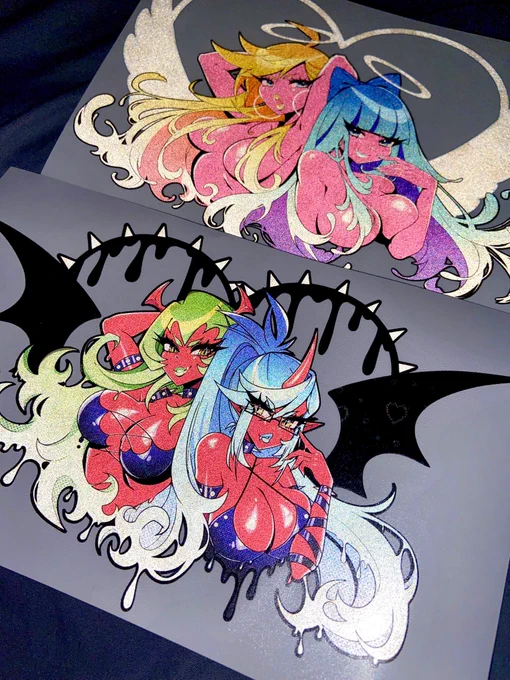 My Scanty &amp; Kneesocks reflective decals came in! They match with the PSWG ones✨💕 