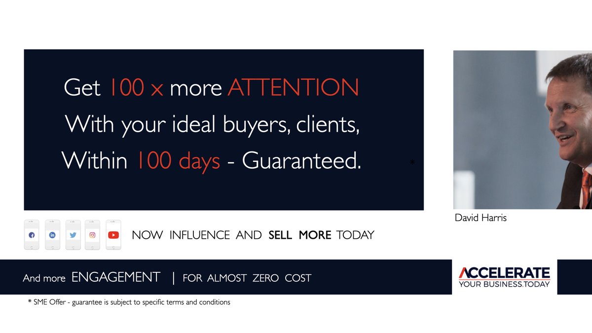 AcceBusiness's tweet photo. Get our new quick-video case study of how we delivered 500x more attention in under 120 days – with real people. ACCELERATE – provides a monthly subscription social media publishing + strategy service. https://t.co/BzekReRxeI #digitalmarketing #leadgneration #socialselling https://t.co/P04Z7kMTFn