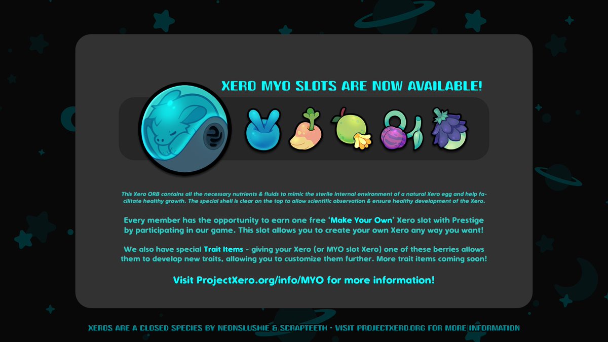 ProjectXeros's tweet photo. ⭐️ FREE XERO ⭐️

In celebration of our 1 year anniversary this weekend, we are giving away a free Xero! The winner can choose any of the Xeros shown here!

RT &amp; follow @ProjectXeros &amp; @neonslushie to enter! Comments appreciated!

Ends 6/25 @ 6pm EST!

https://t.co/7aeyi3csBy https://t.co/GXbfxwGHnY