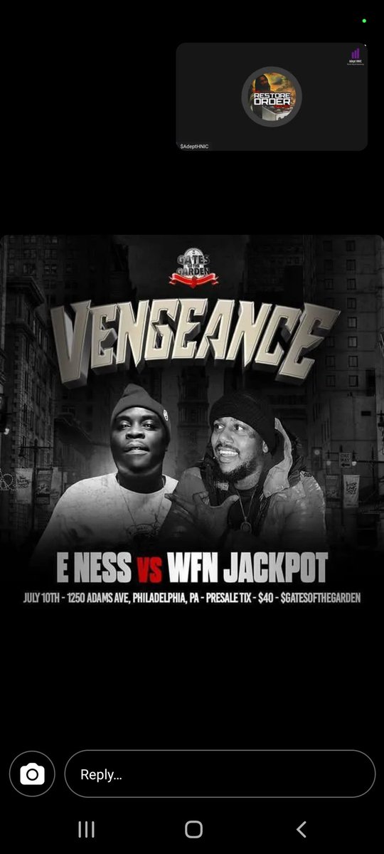 IAMPBLACKYO's tweet image. @GOTGBATTLES presents "VENGEANCE" @215ENess  v @TheWordSport OWNS @_WFNJackpot

SEE FLYER FOR MORE DETAILS YO! 
#GOTGBATTLES
#WORDSPORTBATTLEGROUNDZ
#ENESS
#WFNJACKPOT