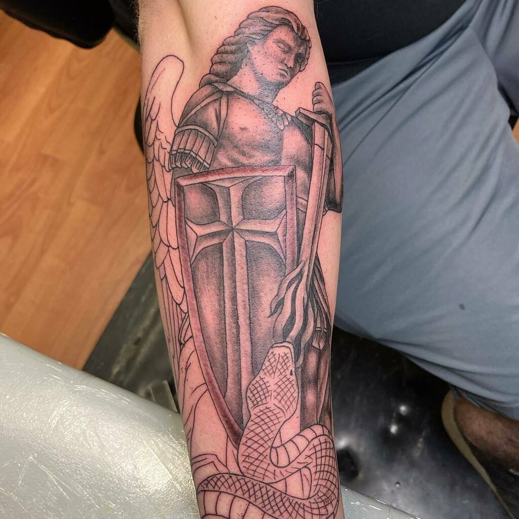 St Michael tattoo  Tattoo Designs for Women