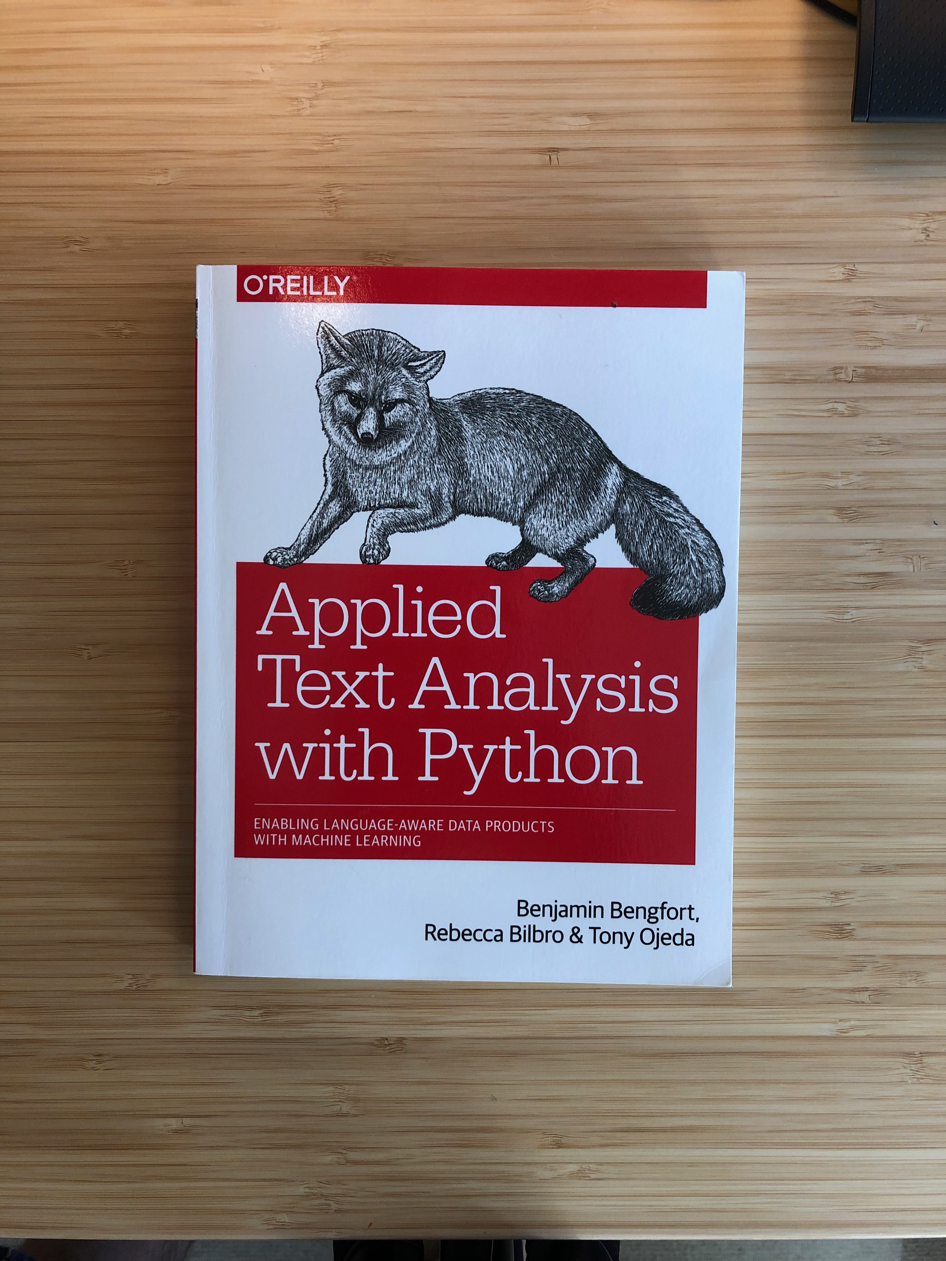 Applied Text Analysis with Python: Enabling Language-Aware Data