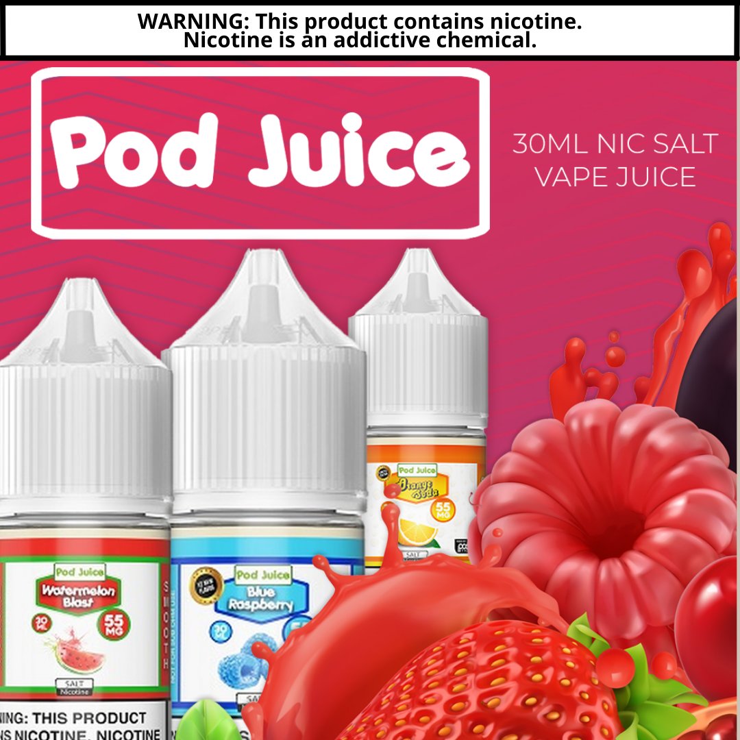 EightCig_'s tweet photo. Each bottle of #PodJuice is made from high quality ingredients, leading to salt nicotine liquid with a premium taste.💯 Check them here. https://t.co/iHSrce9tPa #funfriday #vapeshop https://t.co/i5jjNdbRys