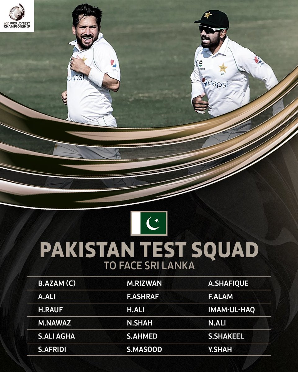 ICC's tweet photo. Yasir Shah is back 💪

Pakistan have announced their squad for the tour of Sri Lanka in July.

More ➡️ https://t.co/vhNF1O3rlE 

#SLvPAK | #WTC23 https://t.co/zpKVzvfKdx