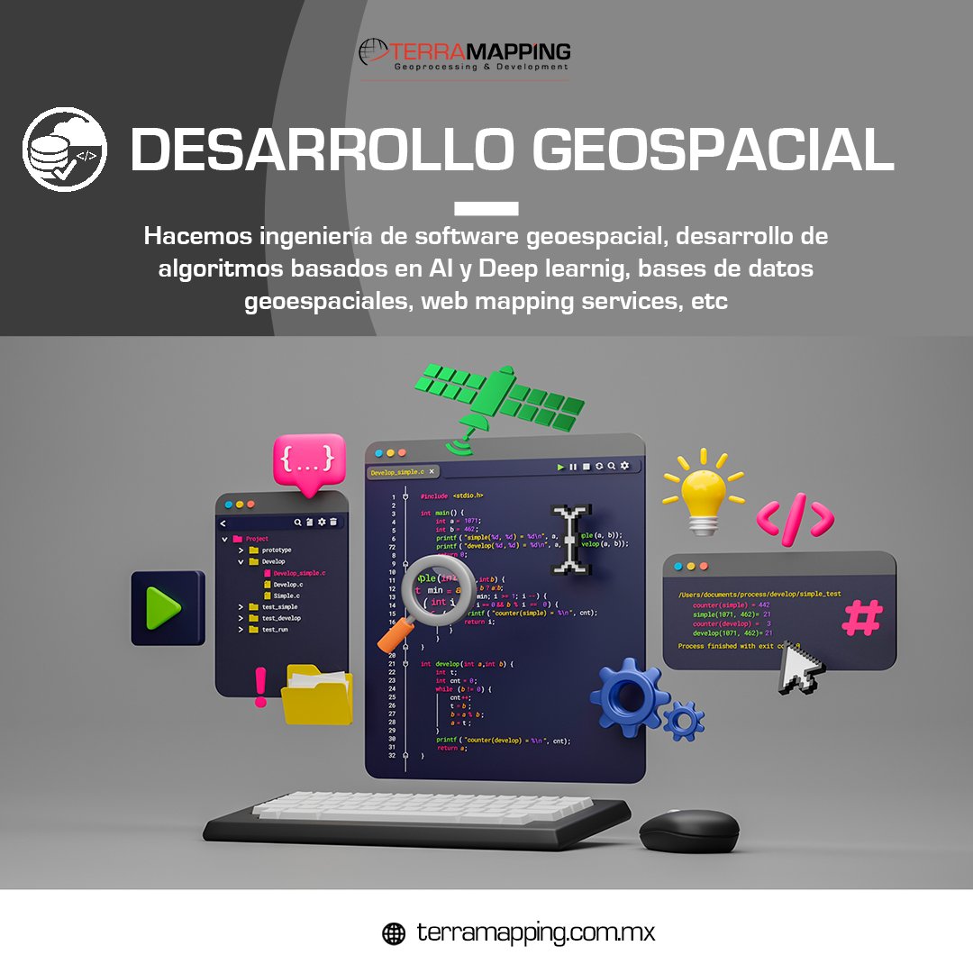 Terramapping's tweet image. En el departamento de desarrollo geoespacial; ingenieros en sistemas desarrollan soluciones a la medida del cliente, nuestros propios desarrollos están basados en software libre, evitando los grandes costos por pago de licenciamientos a nuestros clientes.