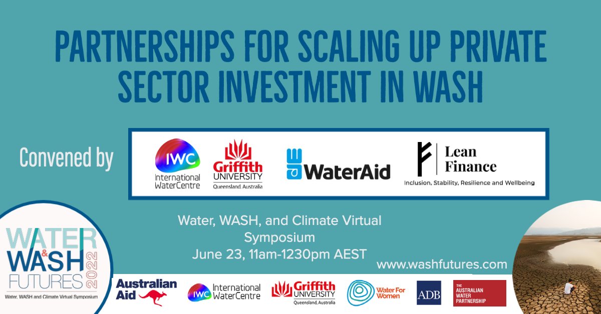 WASHFutures's tweet photo. #HappeningNow with @Int_WaterCentre @WaterAidAus Partnerships for scaling up private sector investment in WASH #WASHFutures #WASH #ClimateChange #AustralianAid https://t.co/iJ7wKvIQEB