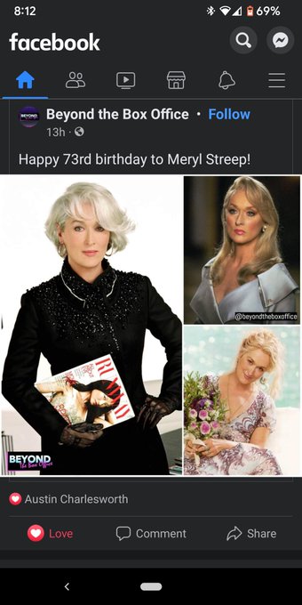 Happy Birthday to one of my loves! Meryl Streep! 