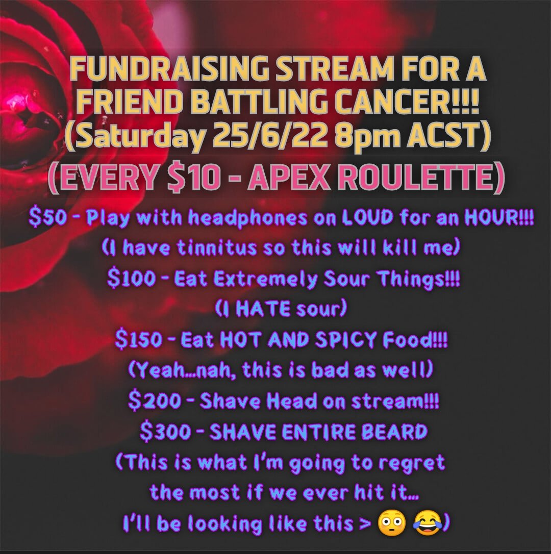 Fundraising stream for a family friend battling cancer this Saturday!!! #smallstreamer