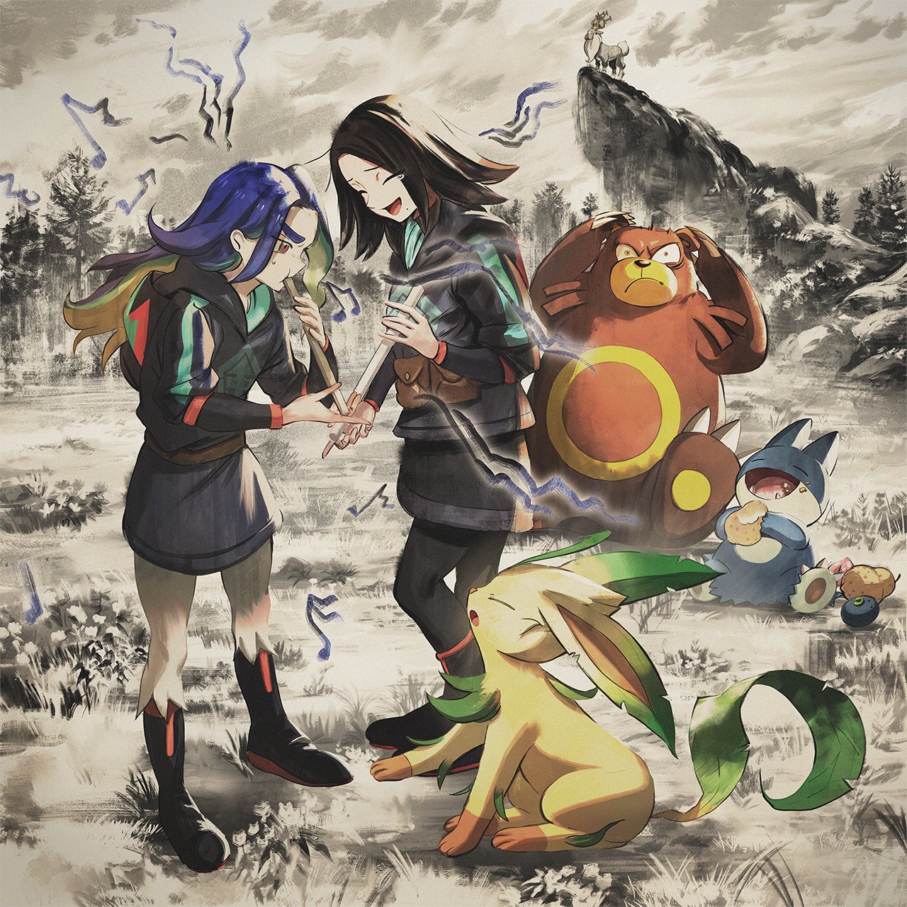 公式 ポケモン情報局 雪ほどきし二藍 はもう見ましたか T Co Coubuajnab アニメはゲームよりも少し前の時代のお話 Pokemonlegends に登場する人々はその時どんな様子だったのか 最終話のエンディングで描かれるその姿を特別に公開 笛が