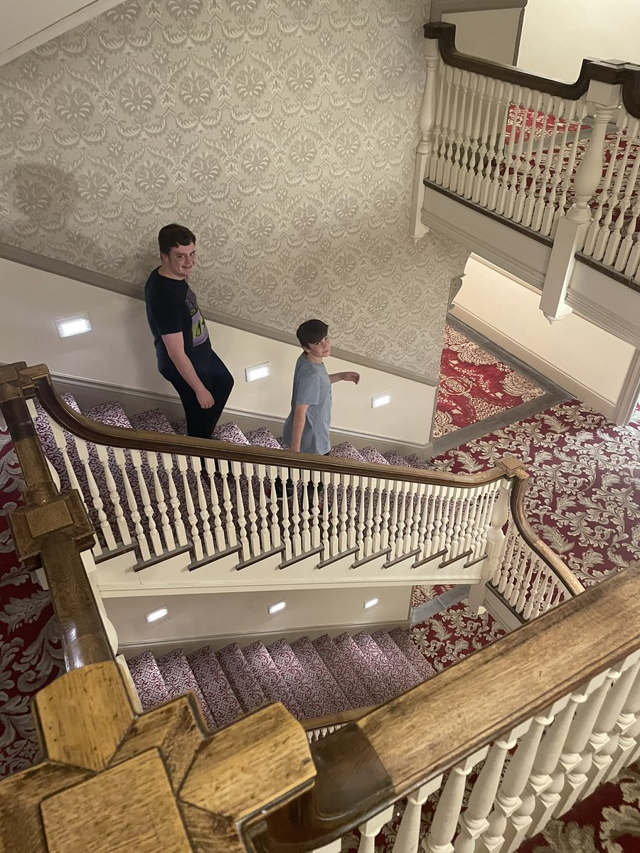 CoachDRitch's tweet photo. Spending the night in the dreaded room 217 @StanleyHotel. Me and the boys hoping to feel haunted tonight. @LosersClubPod @StephenKing @JimCarrey #MutantFam #spookme https://t.co/PYhEg7Vqiv