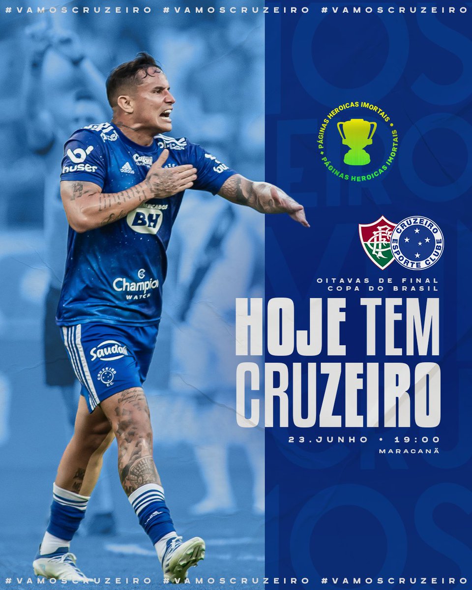 Cruzeiro 🦊 on X: HOJE TEM CRUZEIRO!!!!! 🦊💙 É dia de ver #OMaiorCampeão  da @CopadoBrasil em campo! Vamos lutar juntos para reverter o placar do jogo  de ida e buscar a classificação. #