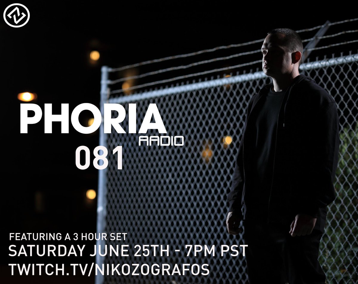This Saturday I’m back on Twitch for PR81 

I’ll be celebrating my latest release, as well as playing a 3 hour set 👌🏻

Tune in 7pm PST to Twitch.tv/Nikozografos 🔥