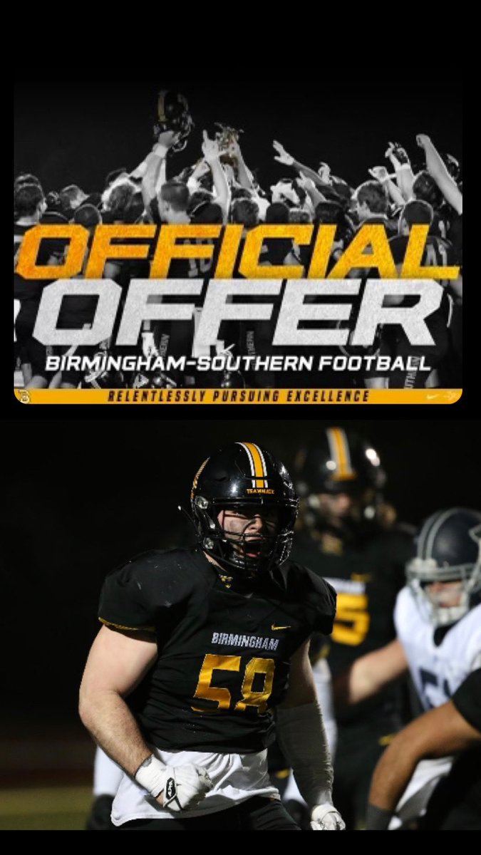 53mcd's tweet image. After a great conversation with @Coach_Bails and @Coach_Colucci I am extremely honored and blessed to say I have received and offer to play football at Birmingham Southern College! Extremely thankful for @EHS__Football @coachblackmon and all the other coaches who have helped me!