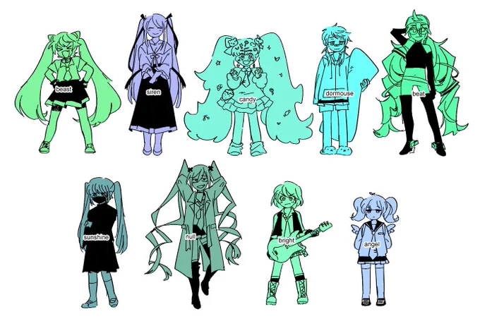 quick which top miku would you buy merch of, and what kind (poster, acrylic stand, postcard, wall scroll, plush, figurine, etc) 