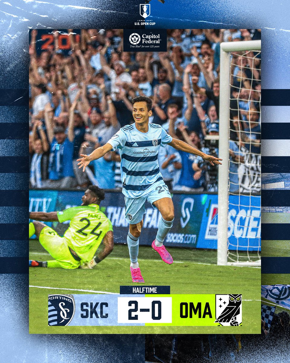 SportingKC's tweet image. 2-0 at the break! 45 to go.

#SKCvOMA | @CapFed